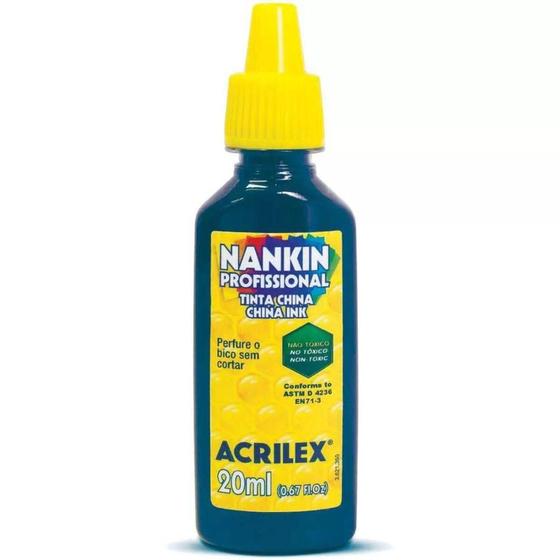 Imagem de Tinta Nankin 20ml 501 Azul Turquesa - Acrilex