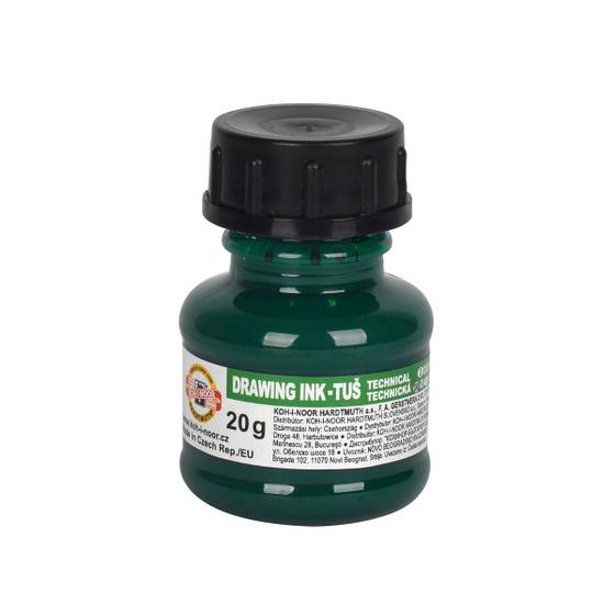 Imagem de Tinta Nanquim Drawing Ink Koh-I-Noor Cor Verde 20ml