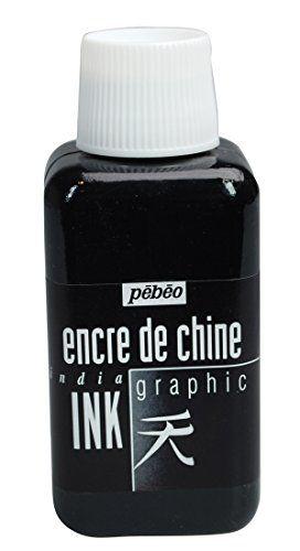 Imagem de Tinta Nanquim Profissional Preta Pébéo 250ml