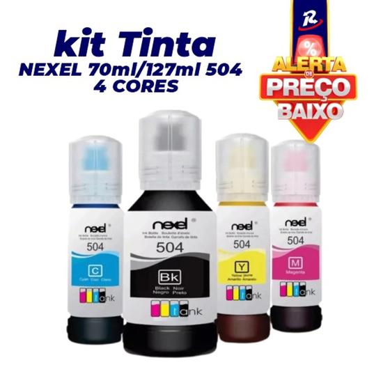 Tinta nexel ep 504 kit 127ml / 70ml Refil de Tinta Magazine Luiza