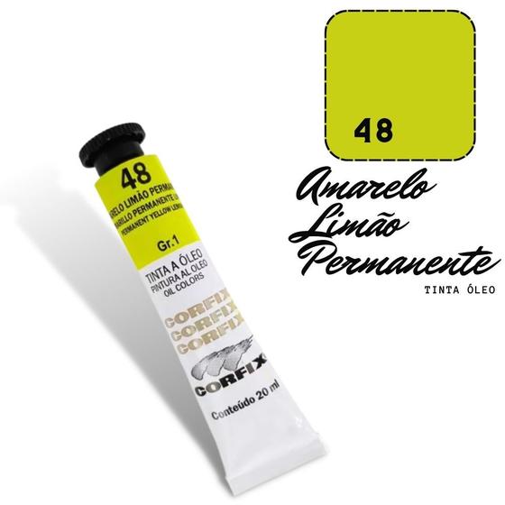 Imagem de Tinta Óleo 20ml G1 048 Amarelo Limão Permanente Corfix