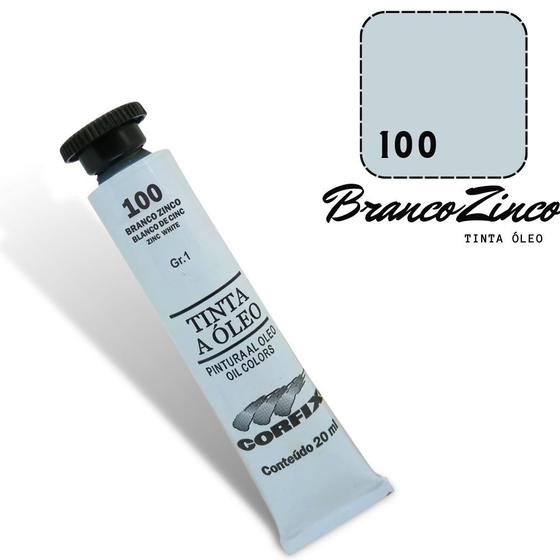 Imagem de Tinta Óleo 20ml G1 100 Branco de Zinco Corfix