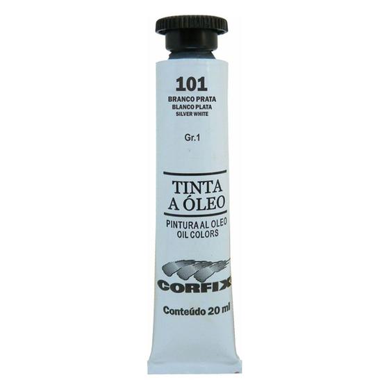 Imagem de Tinta Óleo 20ml G1 101 Branco Prata Corfix