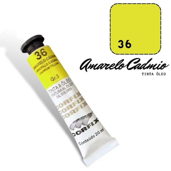 Imagem de Tinta Óleo 20ml G3 036 Amarelo Cadmio Corfix