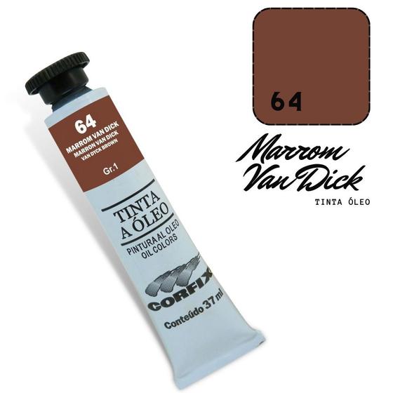 Imagem de Tinta Óleo 37ml G1 064 Marrom Van Dick Corfix