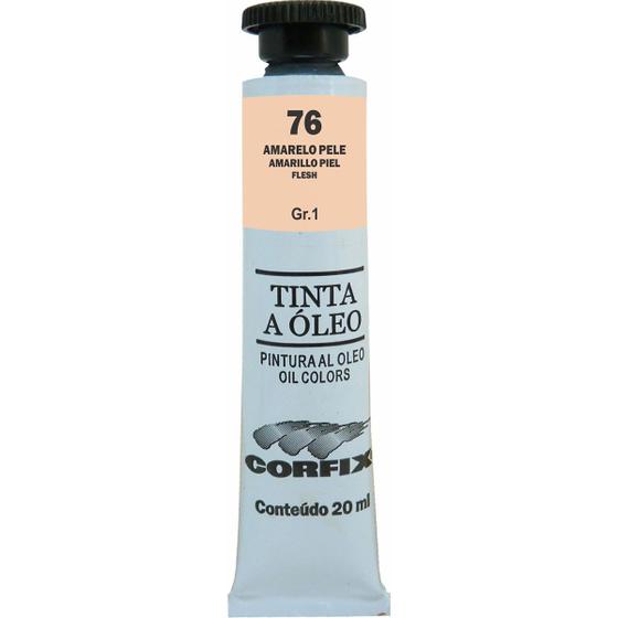 Imagem de Tinta Óleo Corfix 20ml Cor Amarelo Pele 76 Gr. 1