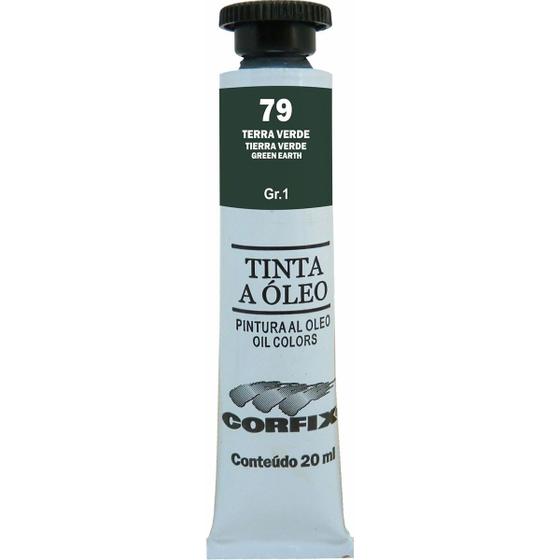 Imagem de Tinta Óleo Corfix 20ml Cor Terra Verde 79 Gr. 1