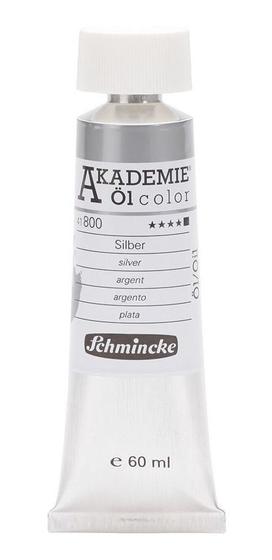 Imagem de Tinta Óleo Importada Schmincke Akademie 60ml 800 Silver