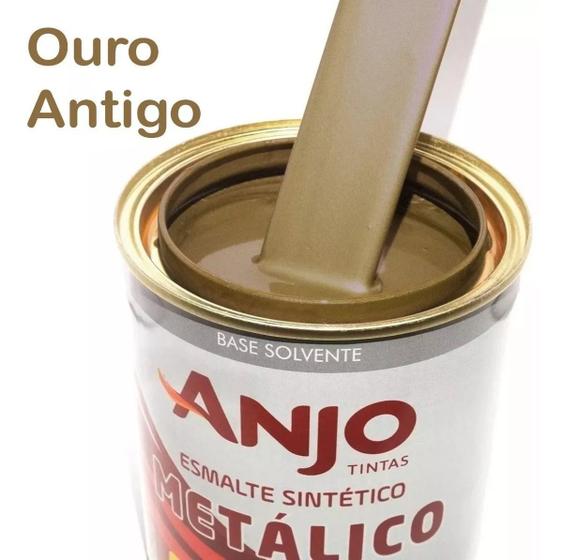 Tinta Ouro Antigo Esmalte Sintético Metalico Plus 3,6l Anjo Menor preço em Tinta Ouro Antigo Esmalte Sintético Metalico Plus 3,6l Anjo
