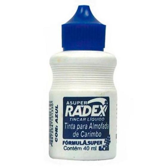 Imagem de Tinta Para Almofada De Carimbo Azul 40Ml Radex