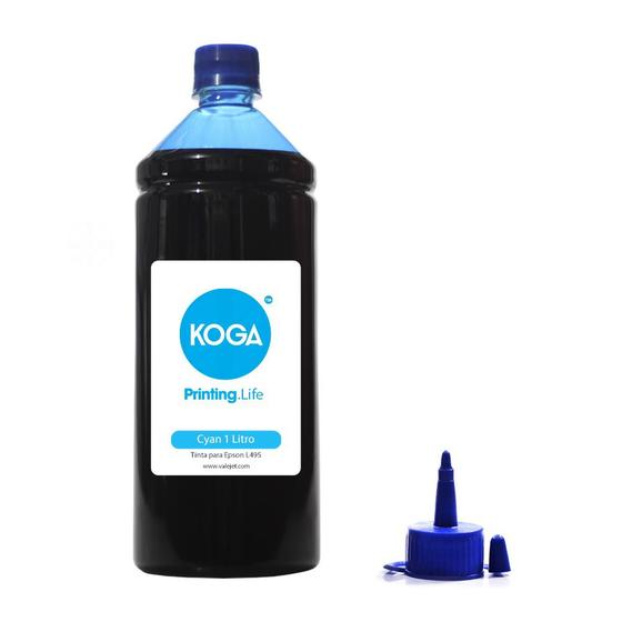 Imagem de Tinta para  Bulk Ink L495 Cyan 1 Litro Corante Koga