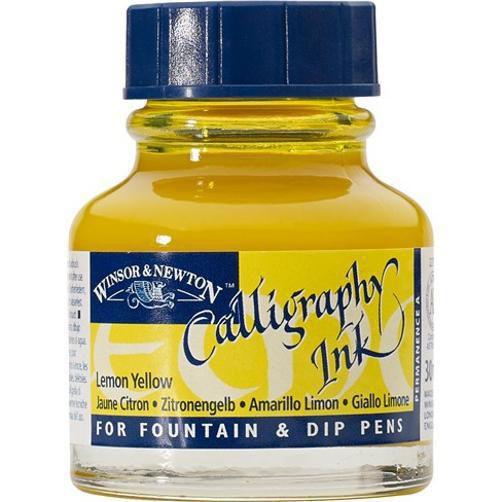 Imagem de Tinta Para Caligrafia W&N Amarelo Limão 30ml 1111345