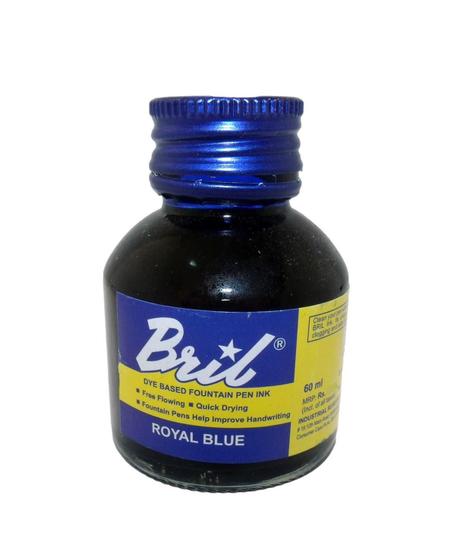 Imagem de Tinta Para Caneta Tinteiro Bril Azul Real 60Ml