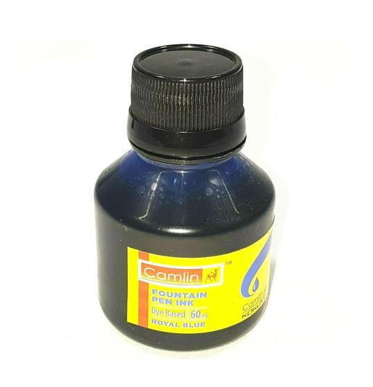 Imagem de Tinta Para Caneta Tinteiro Camlin Azul Real 60Ml