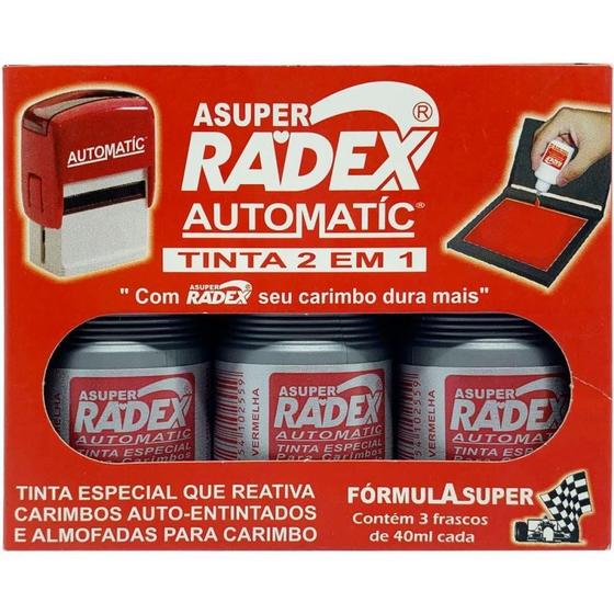 Imagem de Tinta para Carimbo 40ML Vermelho Automatico CX.C/03
