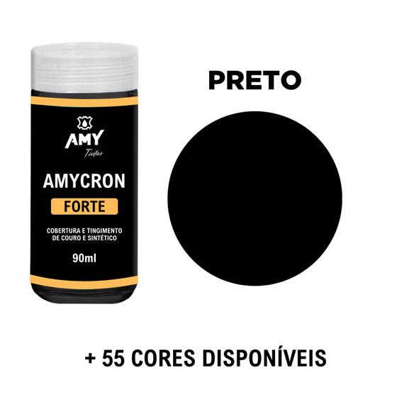 Imagem de Tinta para Couro 90ml Amycron Sapatos Bolsas Volante Banco Sofá Calçados Cadeira