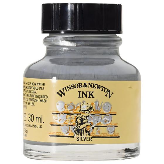 Imagem de Tinta para Desenho Winsor & Newton 30ml Silver