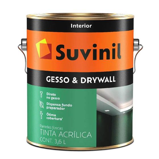 Imagem de Tinta para gesso e Drywall Suvinil 3,6L