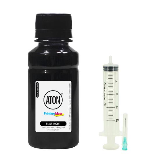 Imagem de Tinta para  GT 5822  GT 51 Bulk Ink Black Corante 100ml Aton