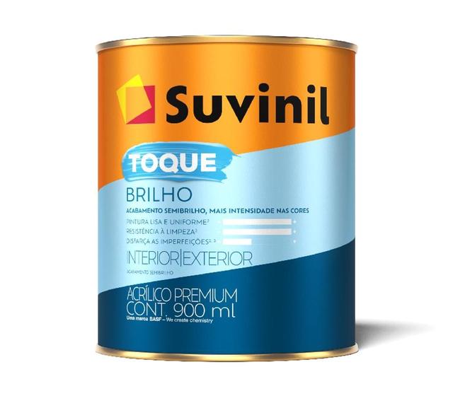 Imagem de Tinta Para Parede 900ml Toque Brilho Semi Brilho Suvinil - Branco Neve