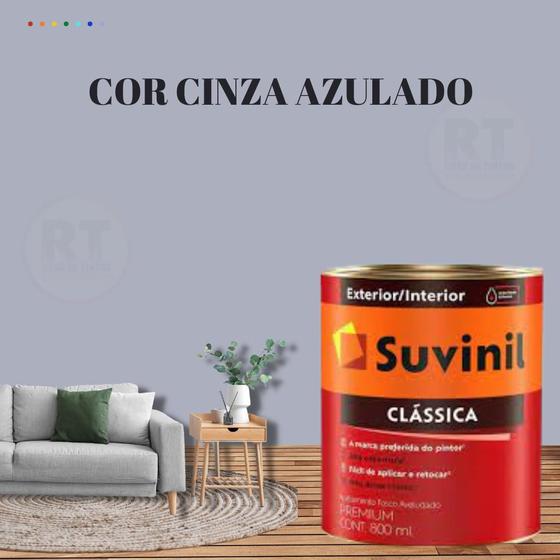 Imagem de Tinta Para Parede Cinza  Suvinil Clássica 800ml Premium