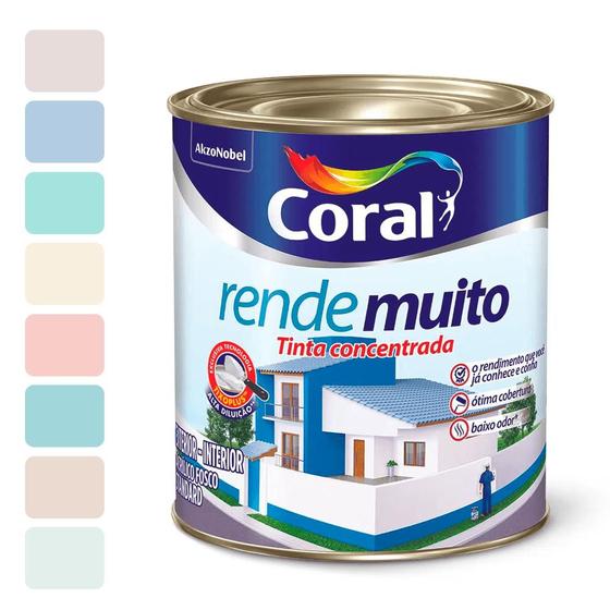 Tinta Para Parede Fosca Rende Muito Coral Concentrada 800ml Menor preço em Tinta Para Parede Fosca Rende Muito Coral Concentrada 800ml