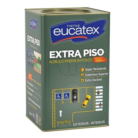 Tinta para Piso Eucatex Extra Piso Acrílico Premium Vermelho Fosco 18L Menor preço em Tinta para Piso Eucatex Extra Piso Acrílico Premium Vermelho Fosco 18L