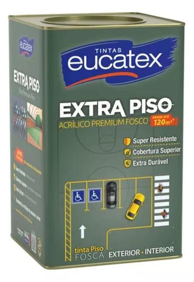 Imagem de Tinta Para Piso Eucatex Extra Piso Premium Fosco 18l 8 Cores