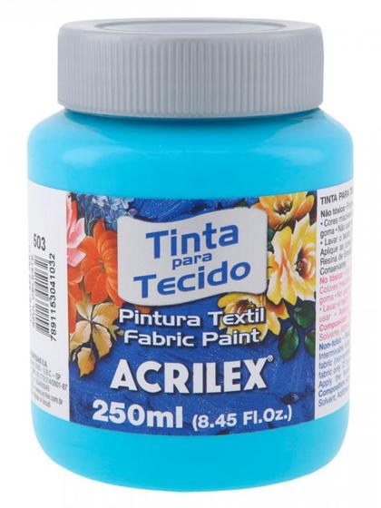 Imagem de Tinta para Tecido 250ml Ref 535 Azul Mar Acrilex