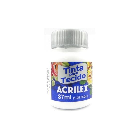 Imagem de Tinta para tecido Acrilex - cor Branco 37 ml código 519