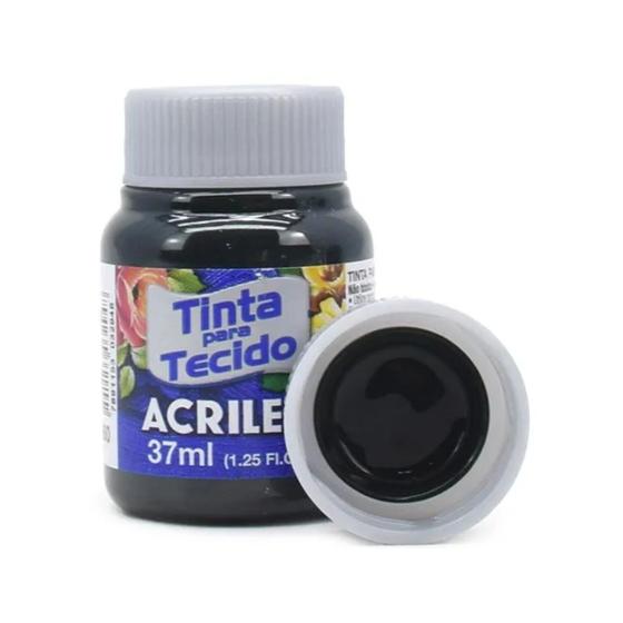 Imagem de Tinta Para Tecido Fosca 37ml Preto- Acrilex