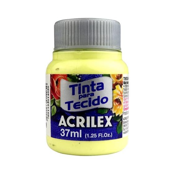 Imagem de Tinta para Tecido Fosca Acrilex 37ml Cor Amarelo Bebê 808