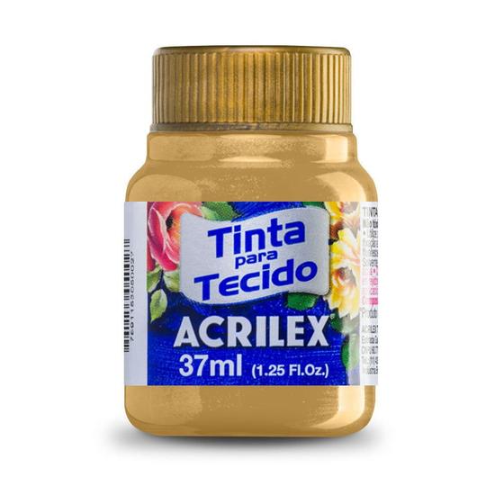 Imagem de Tinta para Tecido Metálica Acrilex 37ml Cor Ouro 532