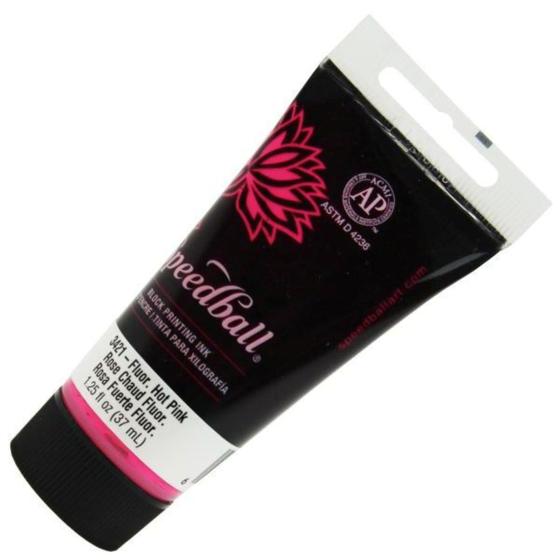 Imagem de Tinta Para Xilogravura 37ml Speedball Rosa Fluorescente