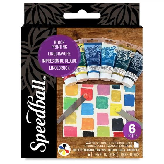 Imagem de Tinta para Xilogravura Cores Básicas Speedball 3470