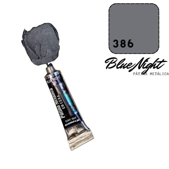 Imagem de Tinta Pátina Metálica 20ml Corfix Blue Night 386