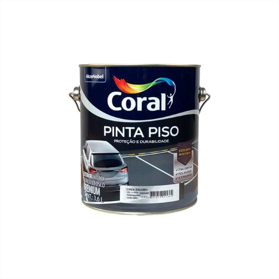 Imagem de Tinta Pinta Piso 3,6 Litros Emborrachada Coral Azul