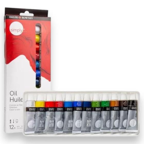 Imagem de Tinta pintura artisitca a Óleo Daler Rowney 12 cores 12ml