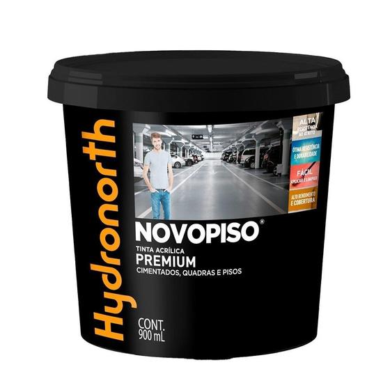 Imagem de Tinta Piso Hydronorth Novopiso Acrílica Premium Amarelo Demarcação Fosco 900ml