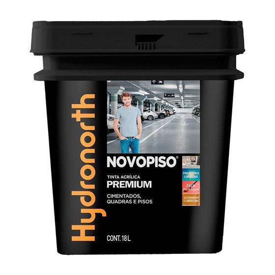 Imagem de Tinta Piso Hydronorth Novopiso Acrílica Premium Grafite Fosco 18L