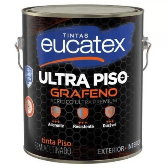 Tinta Piso Semiacetinado Prêmium 3,6 Litros - EUCATEX ULTRA PISO Menor preço em Tinta Piso Semiacetinado Prêmium 3,6 Litros - EUCATEX ULTRA PISO