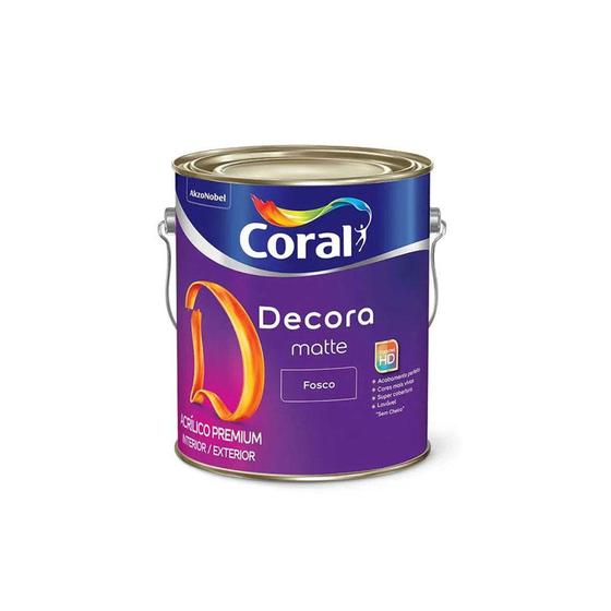 Tinta Premium Acrílica Fosca Decora Matte Base P 3,2L Coral Menor preço em Tinta Premium Acrílica Fosca Decora Matte Base P 3,2L Coral