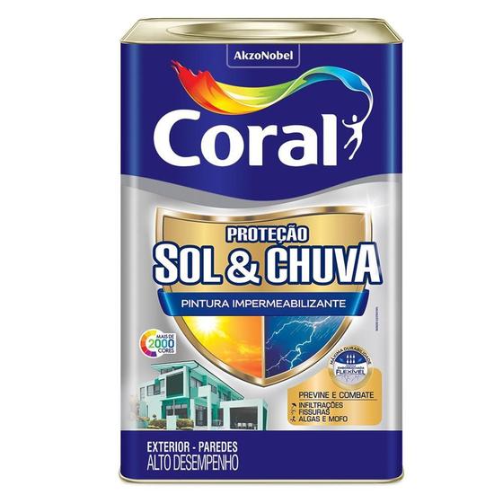 Tinta Proteção Sol E Chuva Branco 18 Litros Menor preço em Tinta Proteção Sol E Chuva Branco 18 Litros