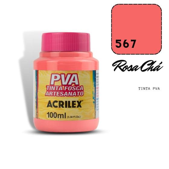 Imagem de Tinta Pva Acrilex 100ml 567 Rosa Cha