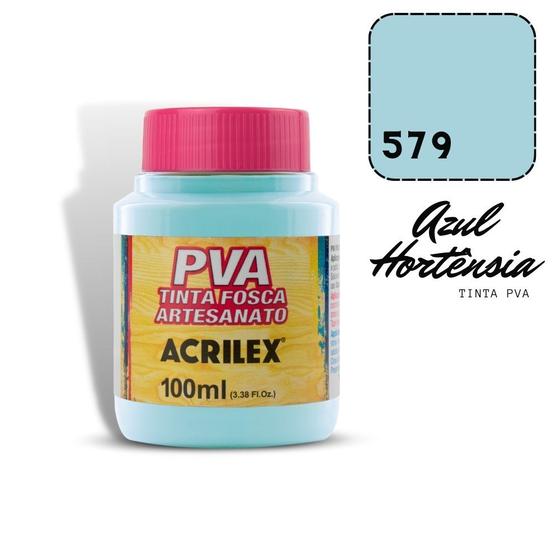 Imagem de Tinta Pva Acrilex 100ml 579 Azul Hortensia