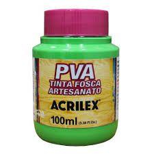 Imagem de Tinta pva Acrilex fosca verde folha 100ml