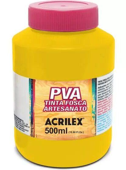 Imagem de Tinta PVA Fosca 500ml Ref 505 Amarelo Ouro Acrilex