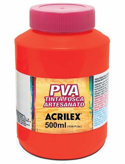 Imagem de Tinta PVA Fosca 500ml Ref 507 Vermelho Fogo Acrilex