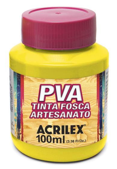 Imagem de Tinta Pva Fosca Cores Claras para Artesanato 100ml - Acrilex