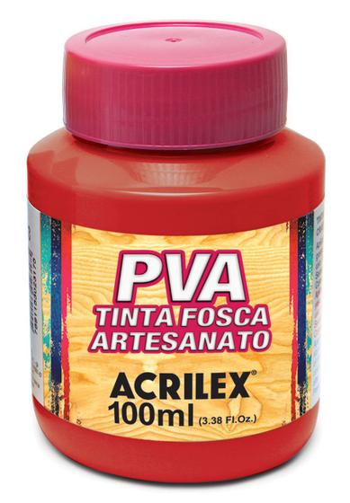 Imagem de Tinta Pva Fosca Cores Claras para Artesanato 100ml - Acrilex